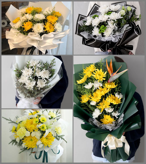 江苏南京浦口区泰山街道白事花束代送